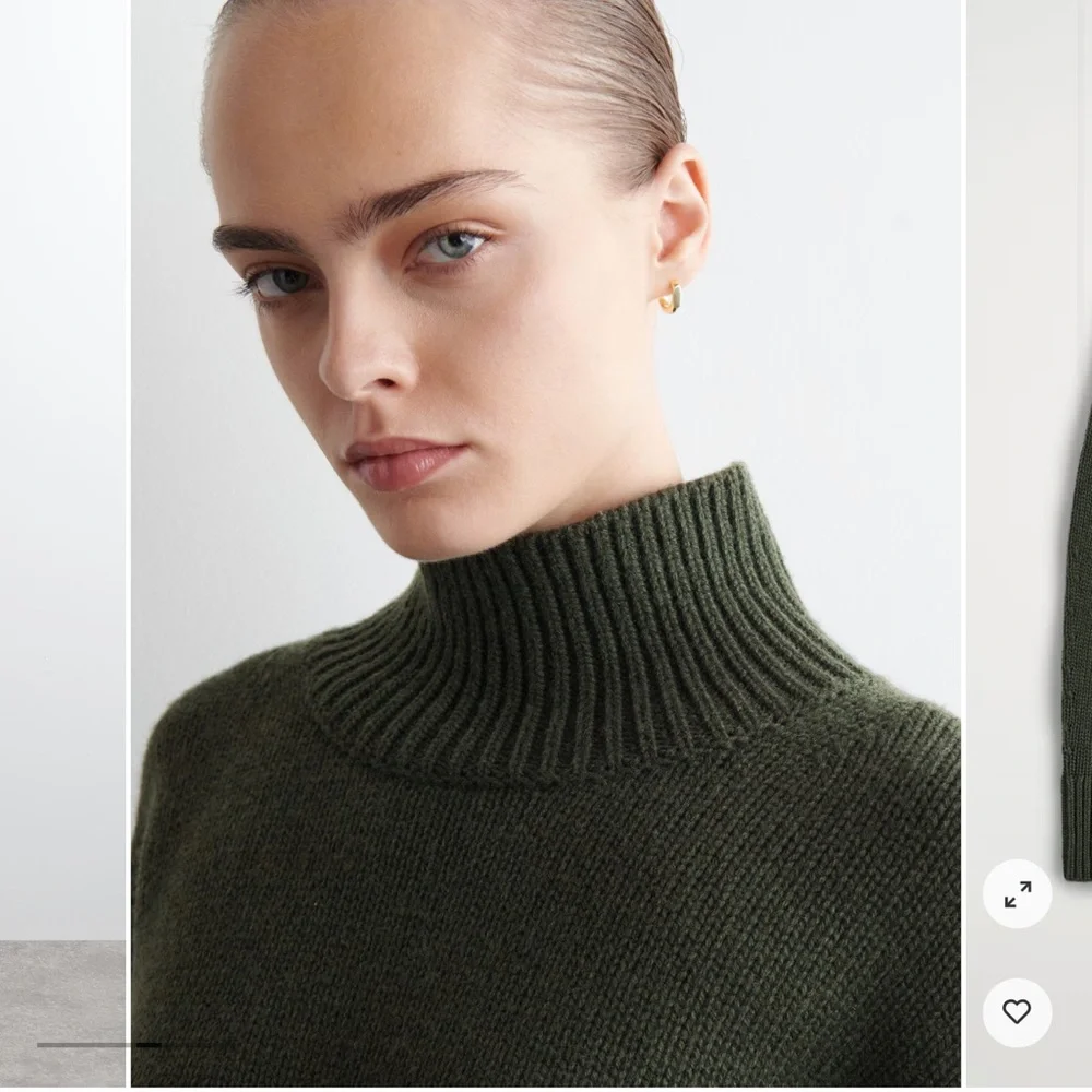 COS Dark Green Turtleneck Sweater - Picture 8 of 9